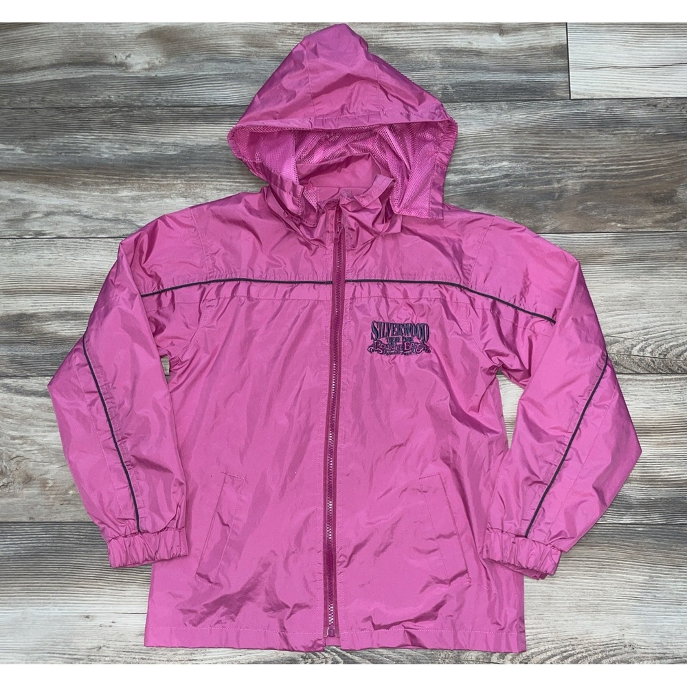 Silverwood Theme Park Boulder Girls‎ Pink Wind Breaker Size Large